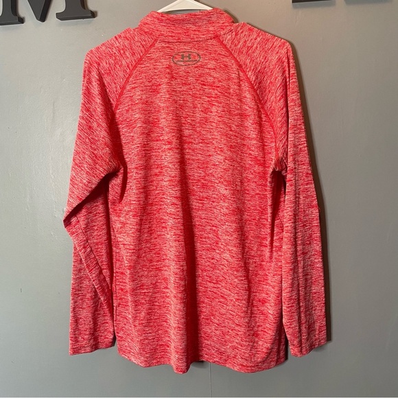 Under Armour men’s heathered Red Pullover quarter zip size medium - Picture 6 of 8